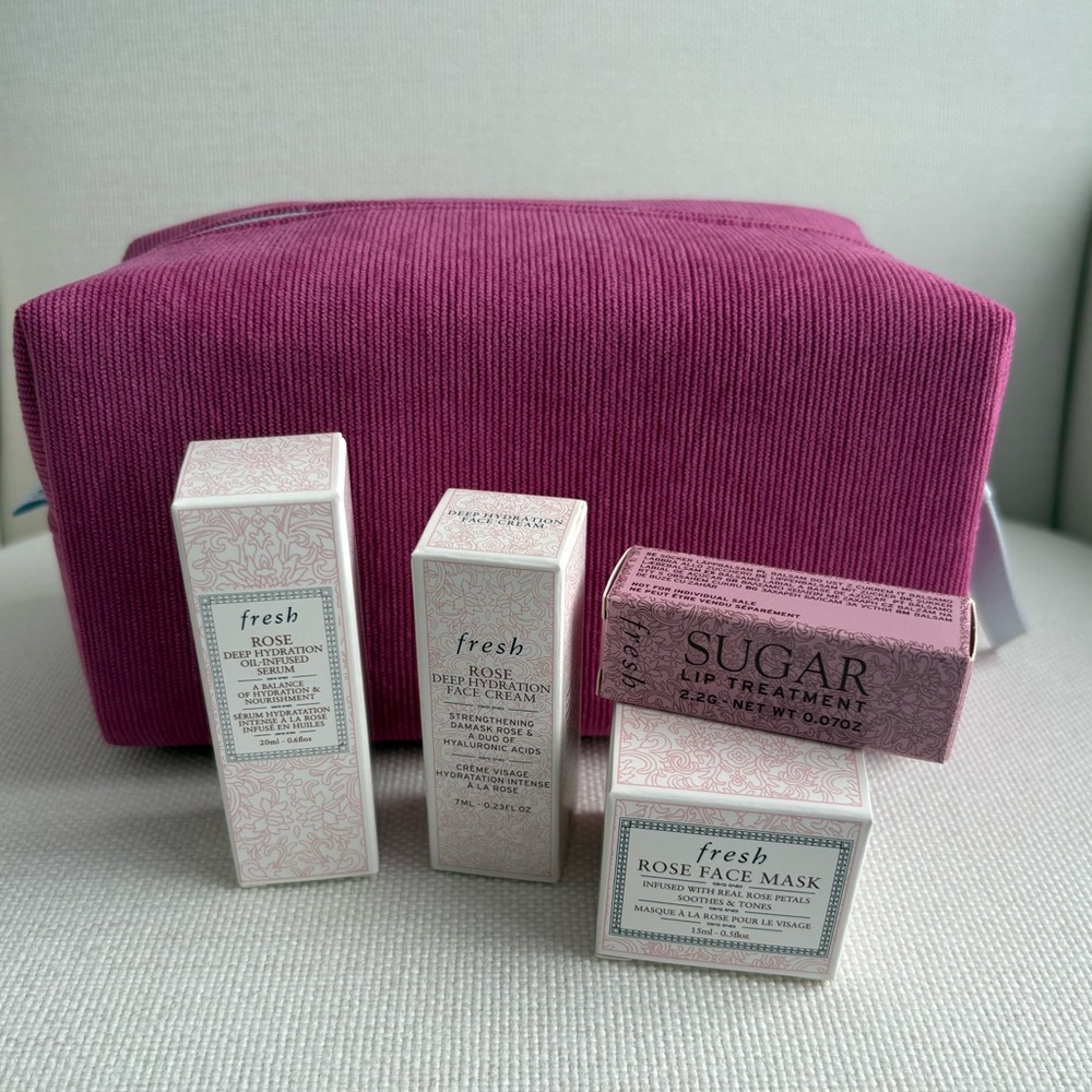 FRESH Violet Colored Cosmetics & Accessories Bag with extra FRESH favorites~ NEW
